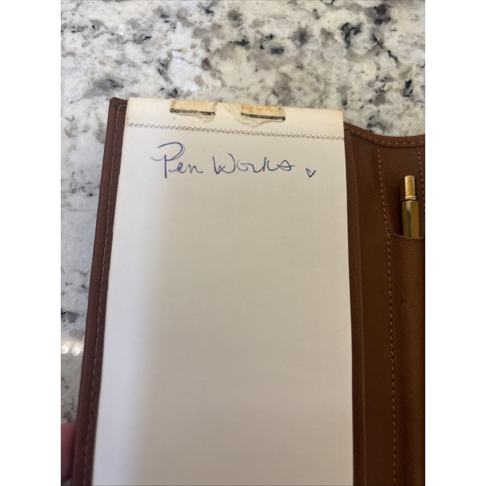 Vintage Etienne Aigner Leather Small Appointment note Book Organizer Pen Purse - Picture 5 of 16